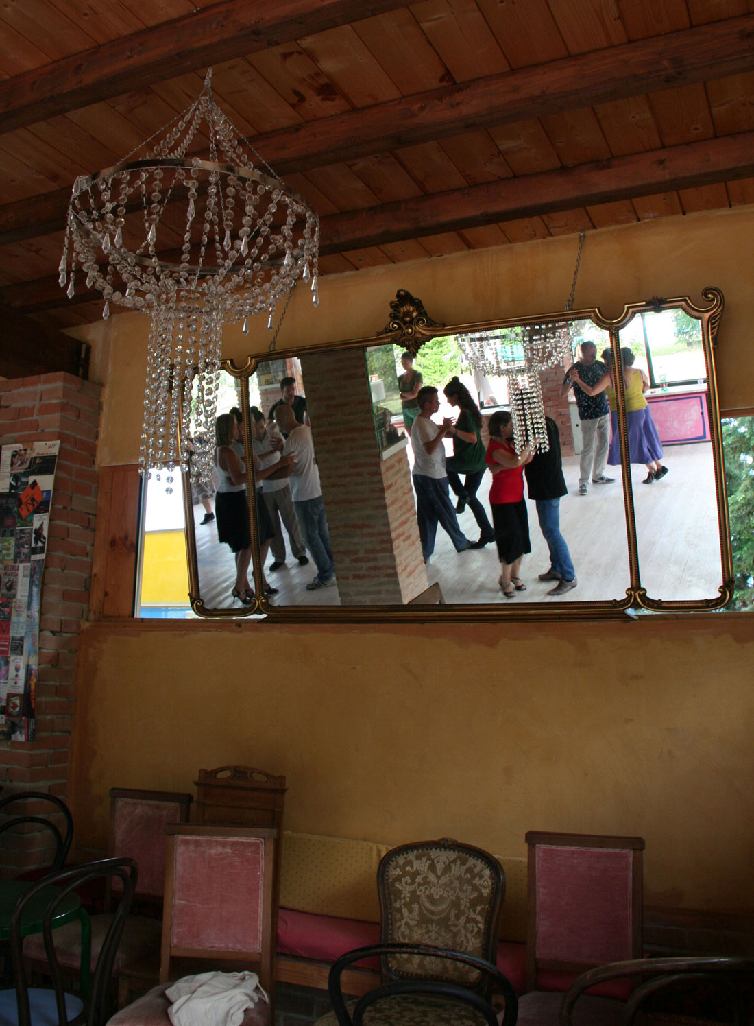 the interiors of the milonga